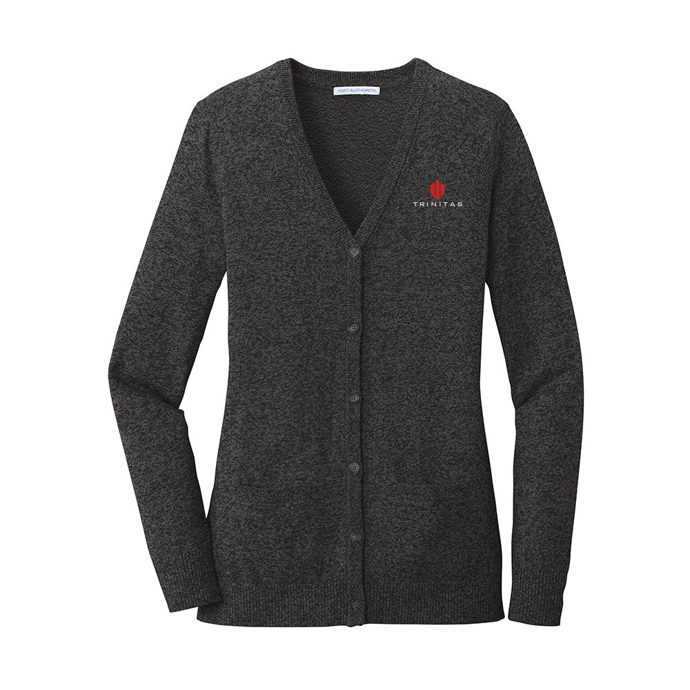 Port Authority Ladies Marled Cardigan Sweater