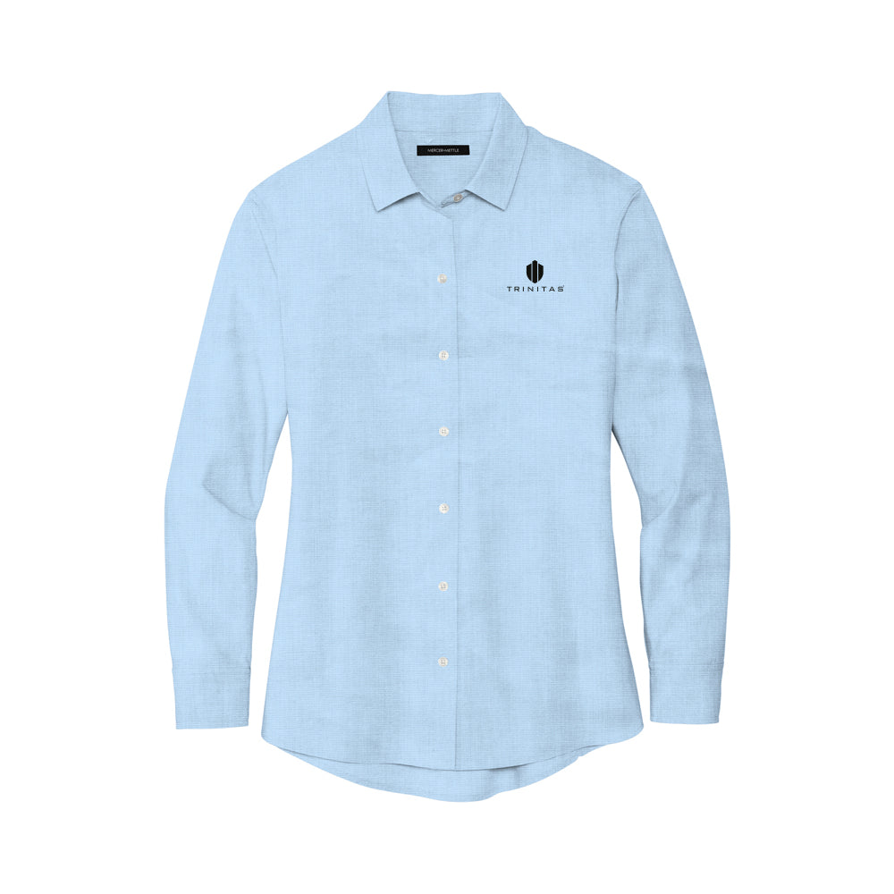 MERCER+METTLE Women's Long Sleeve Stretch Woven Shirt